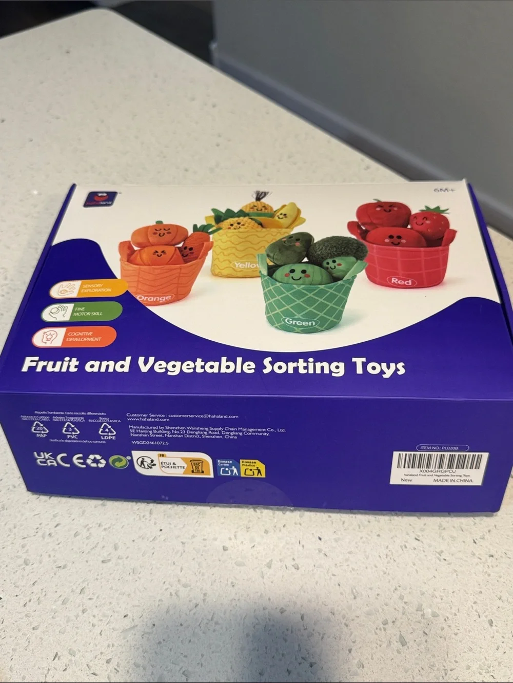 Plush Fruit & Veggie Toy Set - Assorted Red, Orange, Yellow, Green